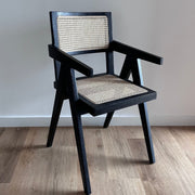 Silla comedor con mimbre natural